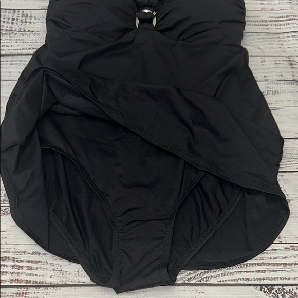 Michael Kors Black One Piece Swimsuit Sz. 8 - Picture 5 of 8